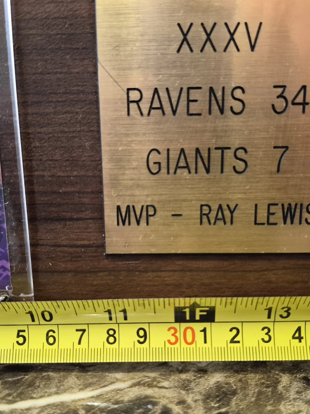 NFL Baltimore Ravens Purple Black Champions Super Bowl XXXV Wall Art